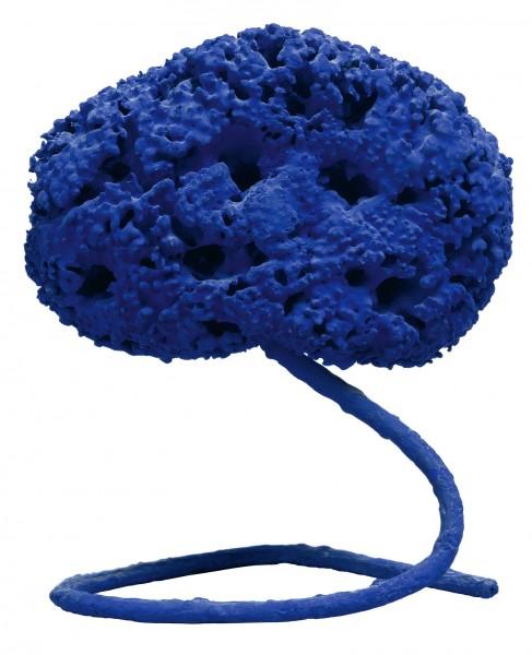 Untilted blue sponge sculpture