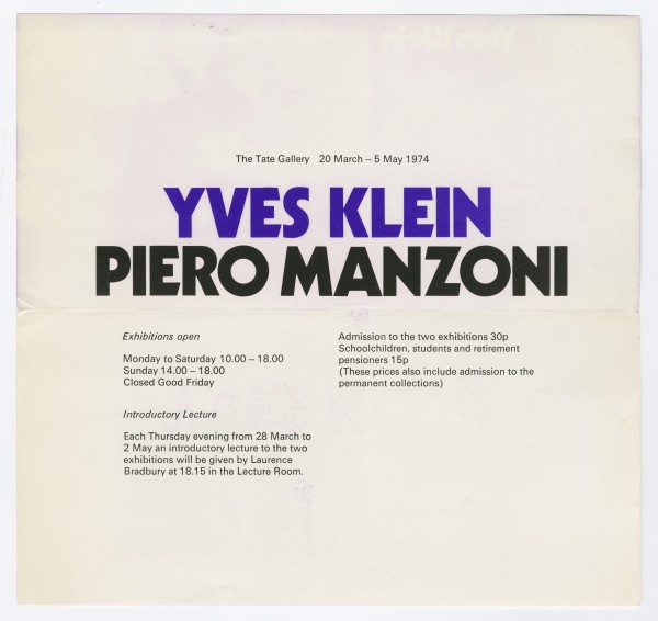 Yves Klein, 1928-1962 : Selected writings