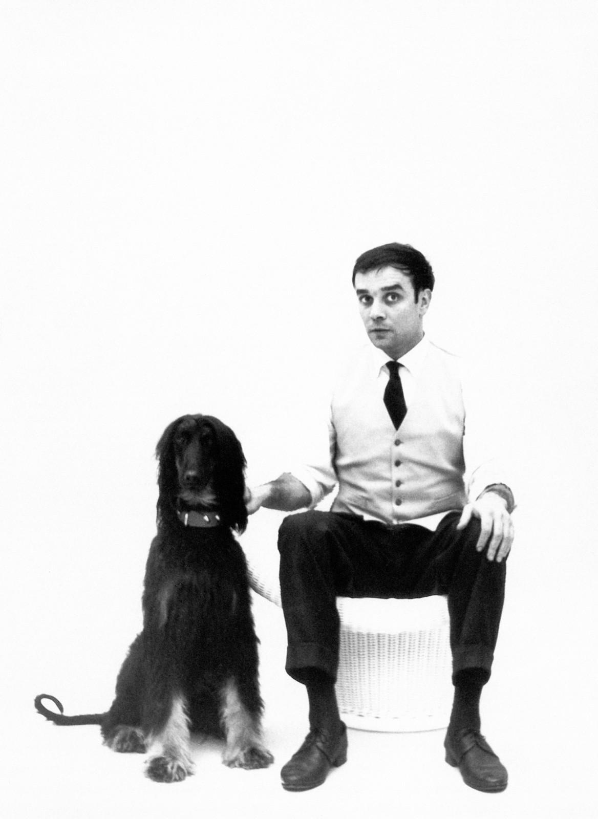 Portrait of Yves Klein and his dog