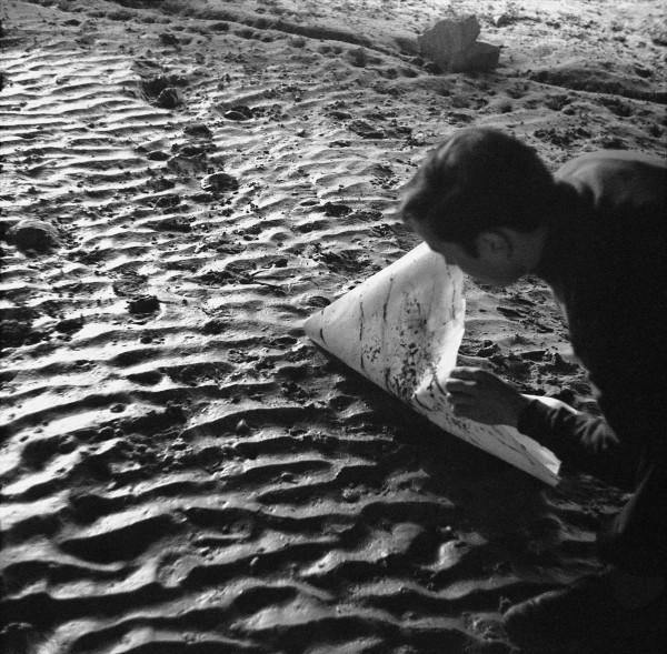 Yves Klein creating a Cosmogony on the banks of the Loup River