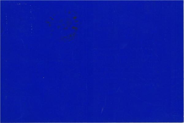 Invitation card for the double exhibition "Yves Klein: Propositions monochromes" at the Iris Clert and Colette Allendy Galleries
