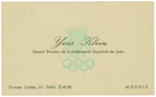 Carte de conseiller technique de la Fédération Espagnole de Judo à Madrid