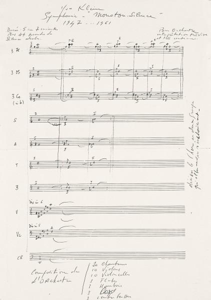 Score for Symphonie Monoton-silence [Monotone-silence Symphony]