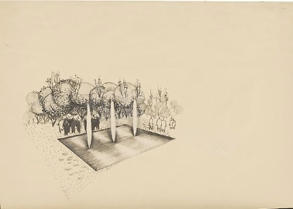 Une œuvre d'Yves Klein : le Mur de feu
