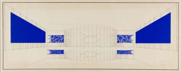 Perspective drawing for the Gelsenkirchen Opera Theater