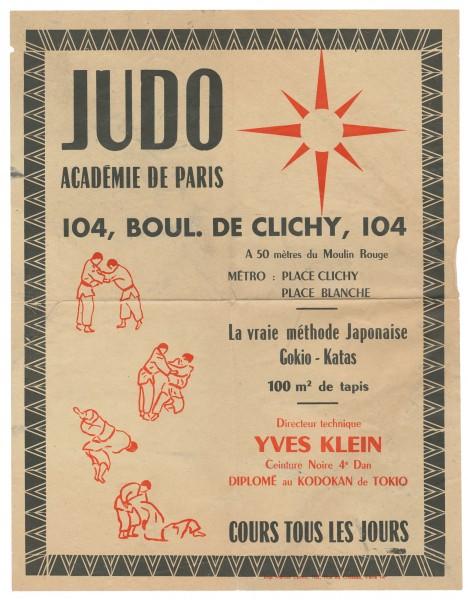 Poster for Yves Klein’s Judo School, Paris