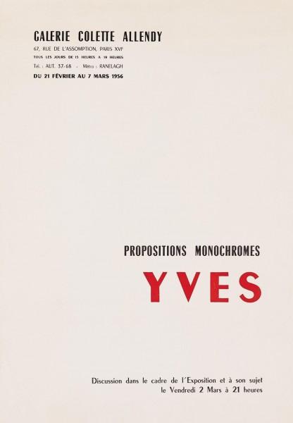 Yves : Propositions monochromes