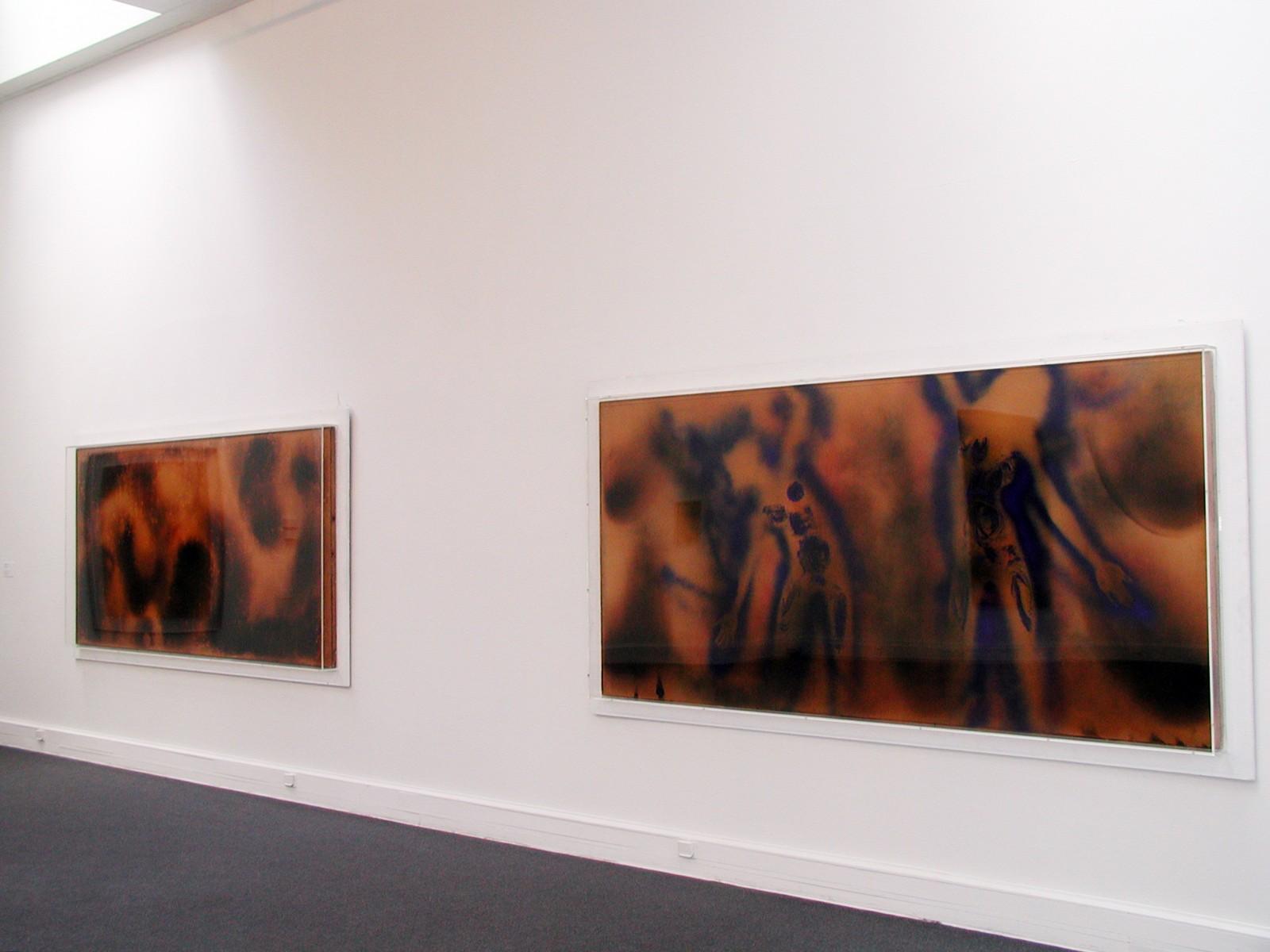 View of the exhibition, "Yves Klein, "La vita, la vita stessa che é l'arte assoluta", Museo Pecci, 2000