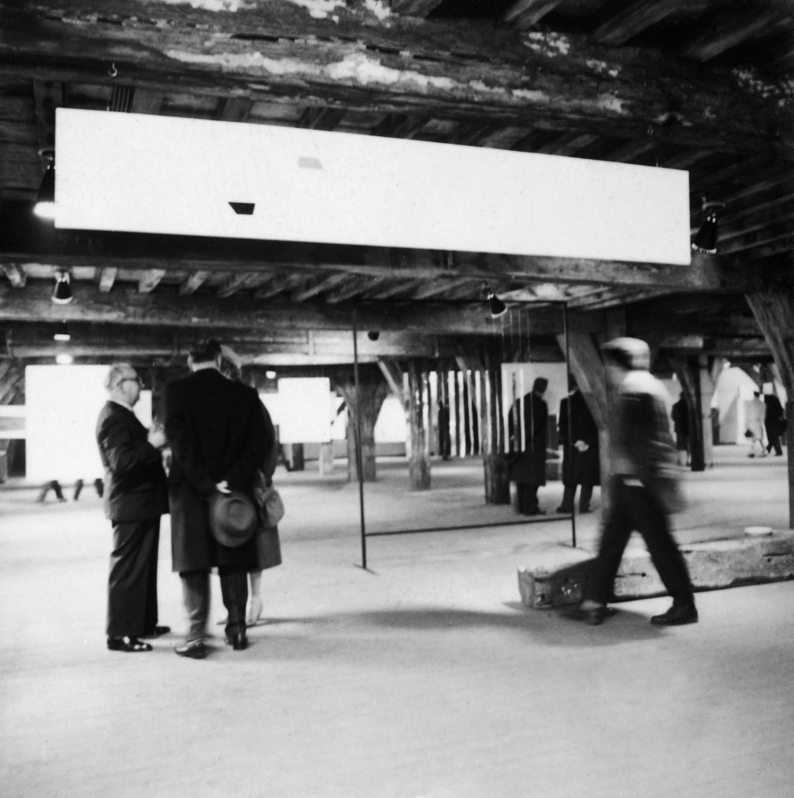 Vernissage de l'exposition "Vision in motion - motion in vision", Hessenhuis, Anvers, 1959