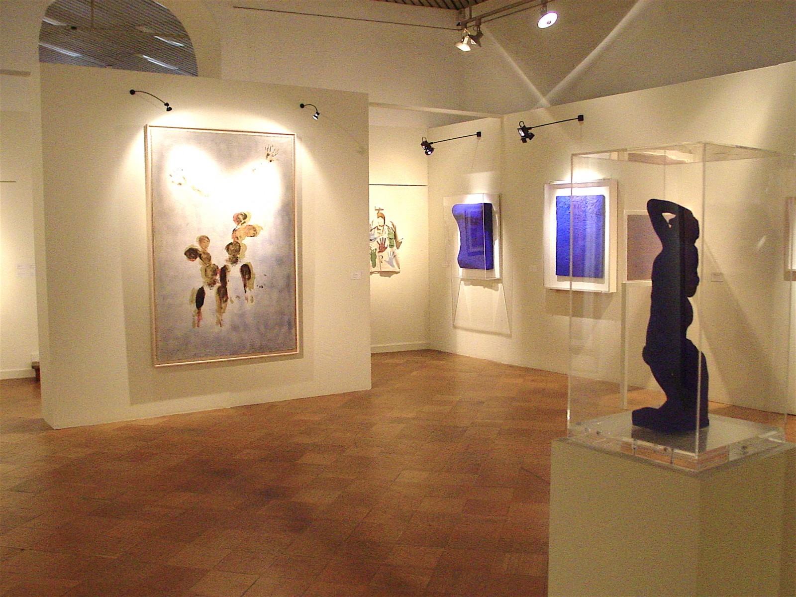 Vue de l'exposition, "Marie Raymond - Yves Klein", Musée des Beaux-Arts de Carcassonne, 2006