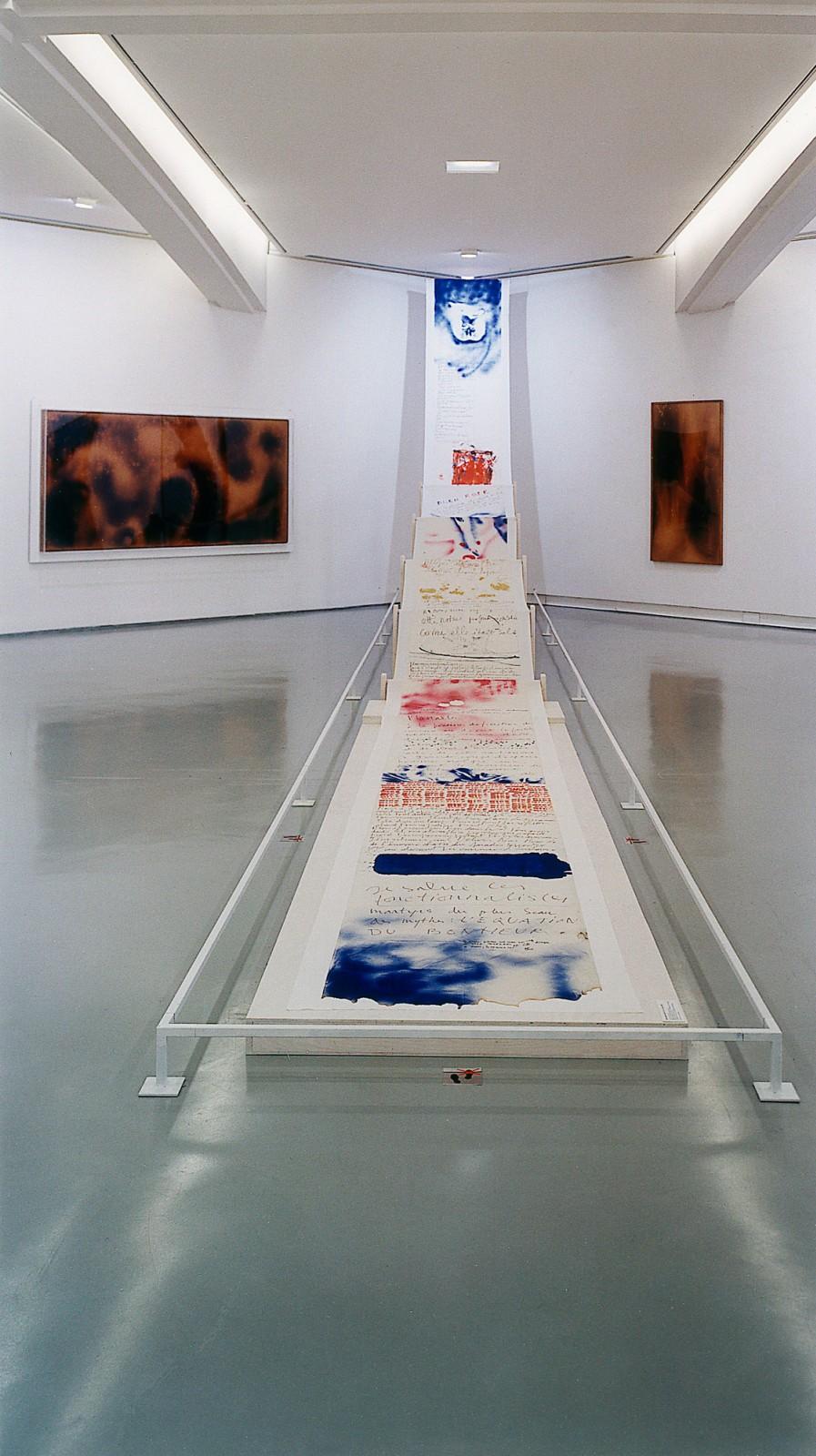 View of the exhibition, "Yves Klein, "La vie, la vie elle-même qui est l'art absolu", MAMAC - Musée d'Art Moderne et d'Art Contemporain de Nice, 2000