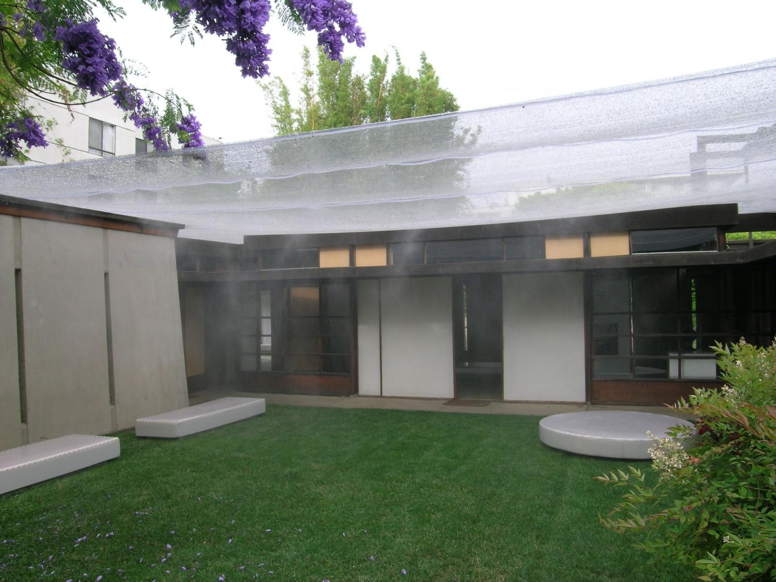 View of the exhibition, "Yves Klein Air architecture", Schindler House, 2004