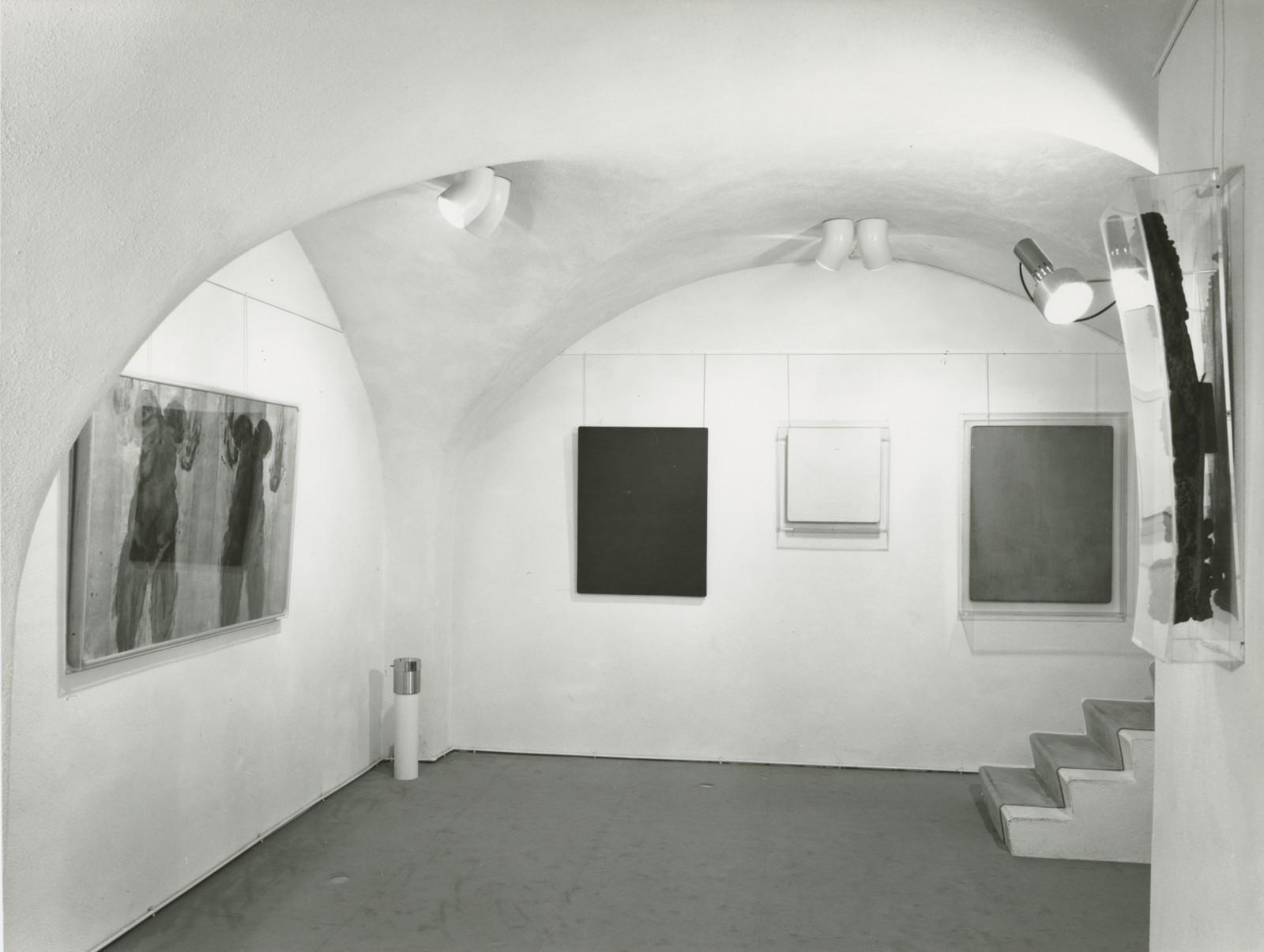 View of the exhibition, "Yves Klein", Galerie Karl Flinker, 1973