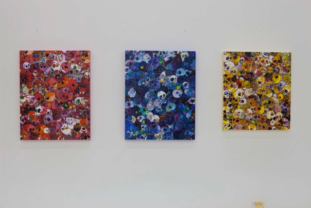 View of the exhibition "Takashi Murakami Homage to Yves Klein", Galerie Perrotin, 2011