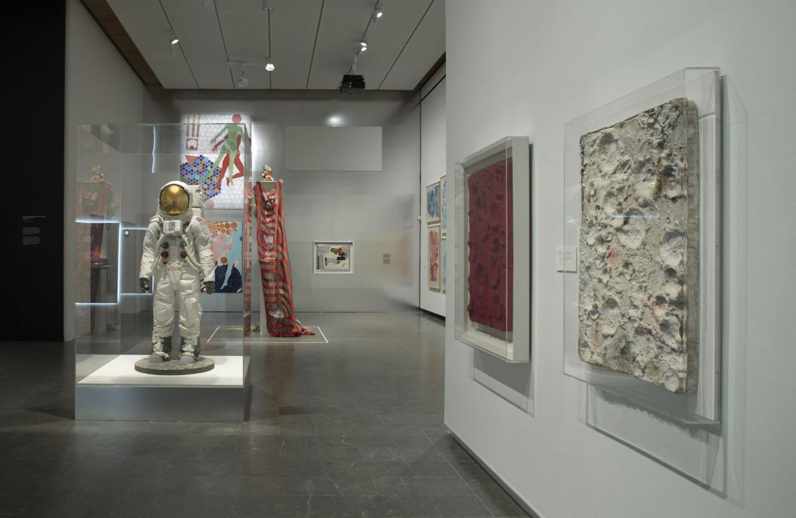 View of the exhibition "The Moon: From Inner Worlds to Outer Space", Louisiana Museum of Modern Art, 2018 (RP 12, RP 21)