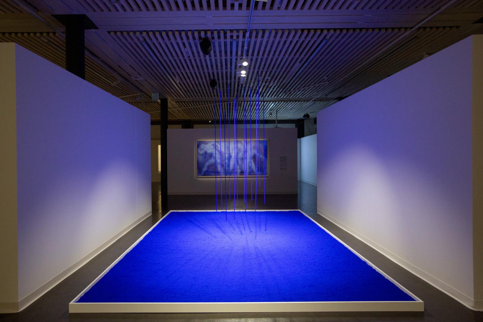 View of the exhibition "Yves Klein - Dreaming in the dream of others", Fondation Opale, Lens, Switzerland, 2022