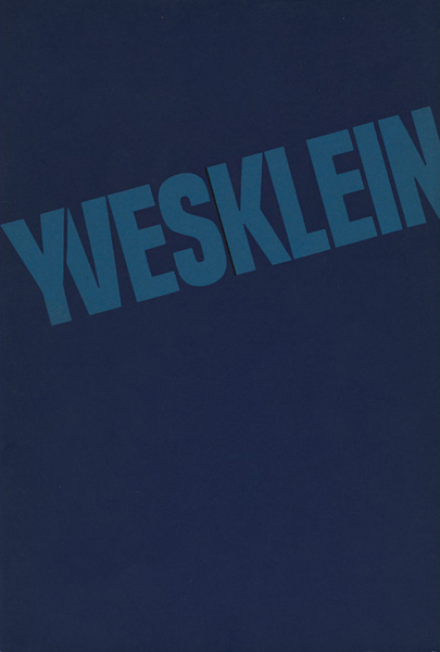 Catalogue d'exposition "Yves Klein", Stedelijk Museum, 1965
