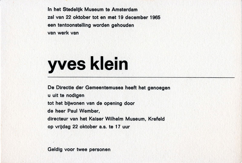 Exposition Yves Klein