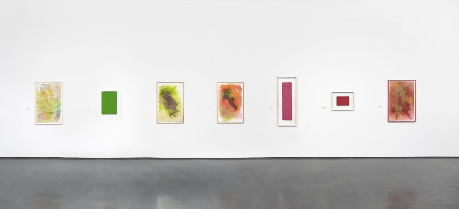 Vue de l'exposition "Yves Klein / David Hammons", Aspen Art Museum, 2014
