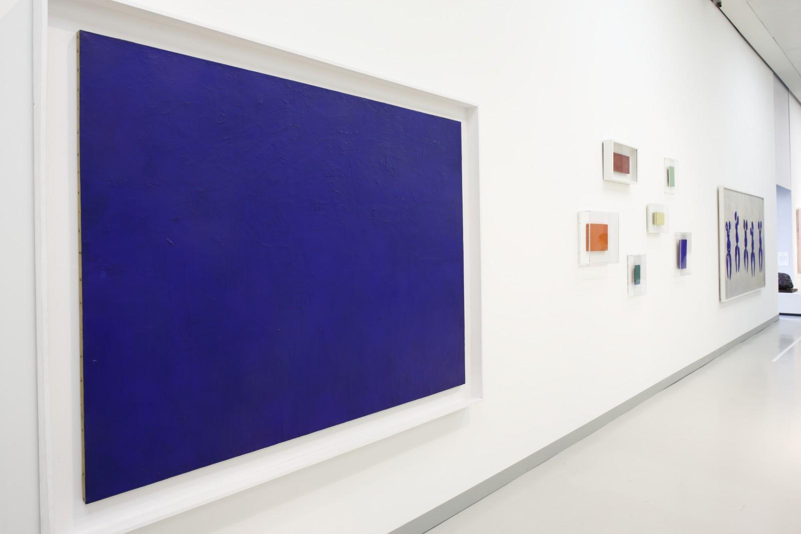 View of the exhibition "Yves Klein Lucio Fontana Milano Parigi 1957-1962", Museo del Novecento, 2014