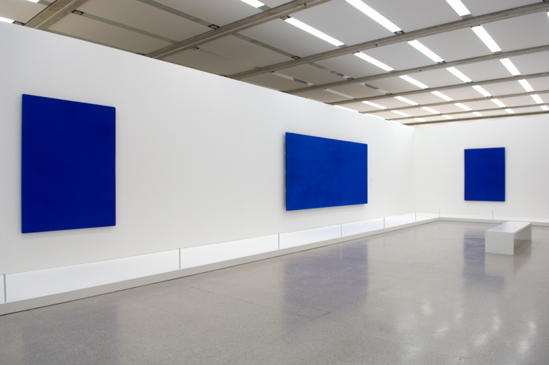 View of the exhibition, "Yves Klein Body, Colour and the Immaterial", mumok - Museum moderner Kunst Stiftung Ludwig Wien, 2007