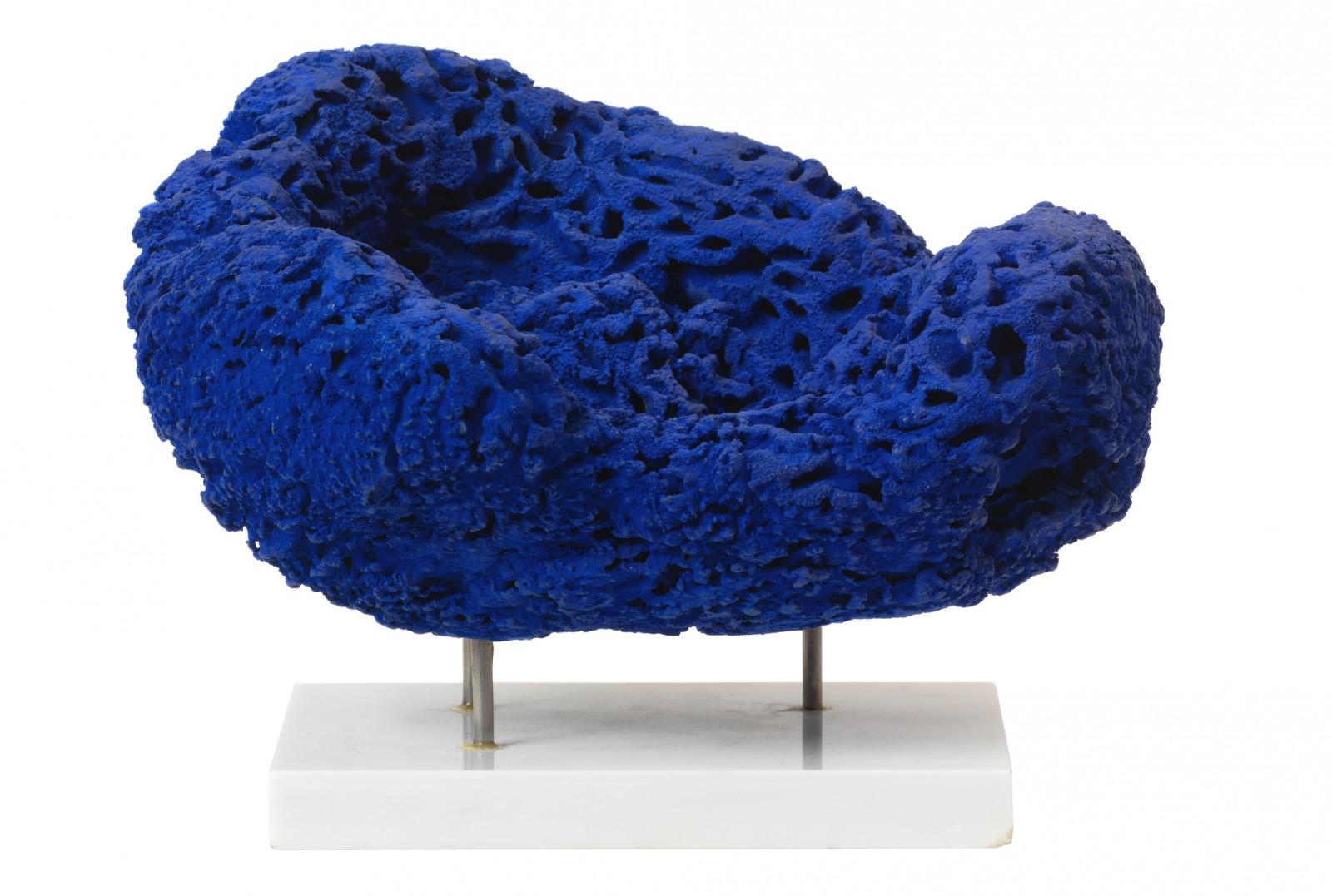 Sculpture Éponge bleue sans titre