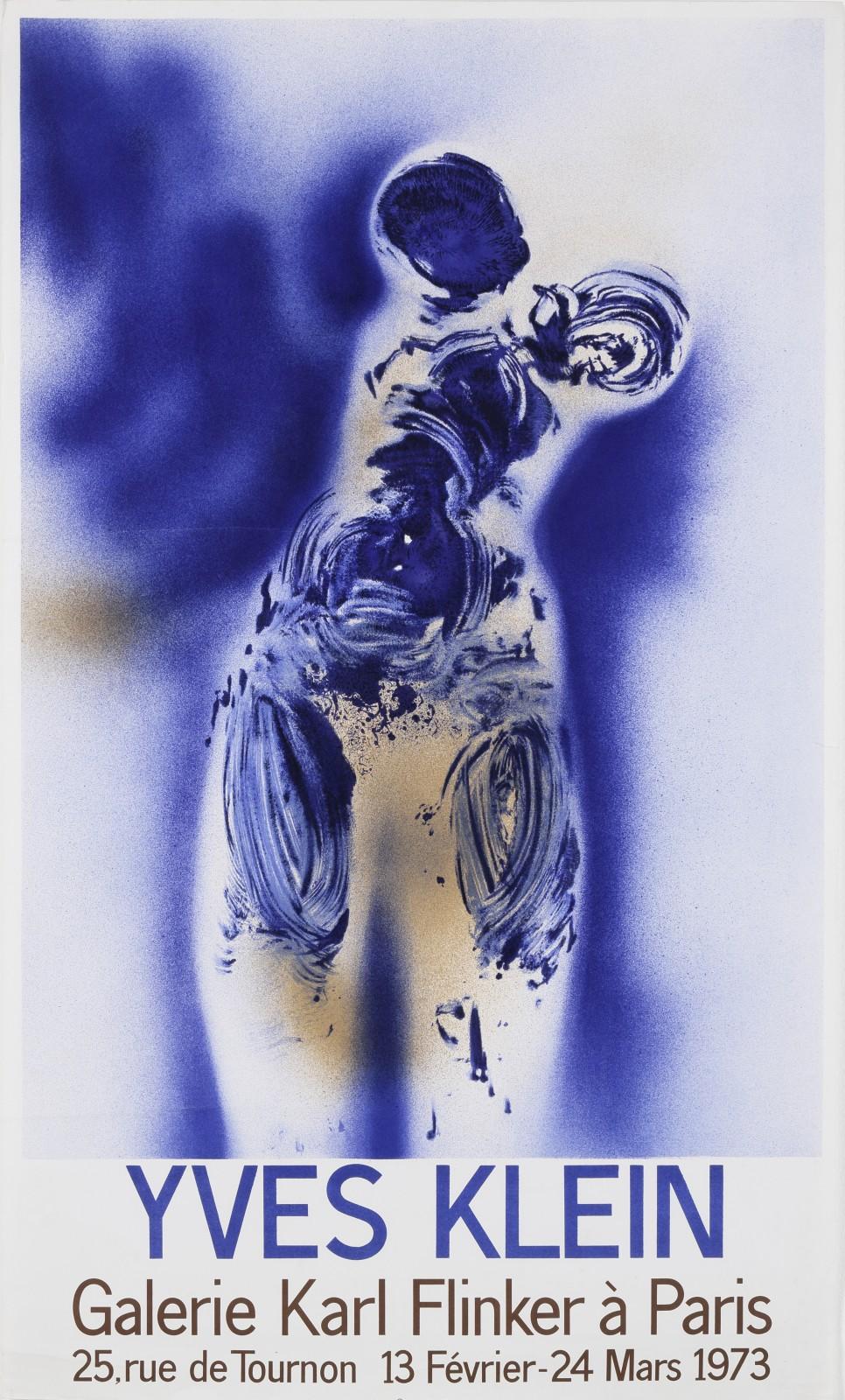 Poster of the exhibition "Yves Klein", Galerie Karl Flinker, 1973