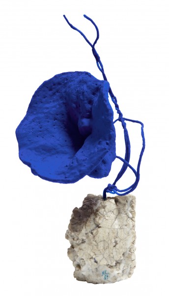 Sculpture Éponge bleue sans titre