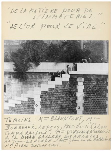 Cession d'une "zone de sensibilité picturale immatérielle" à Michael Blankfort, Pont au Double, Paris
