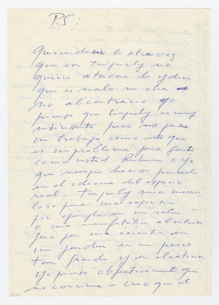 Letter from Yves Klein to Lucio Fontana