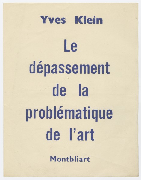 Affiche du livre "Le dépassement de la problématique de l'art"